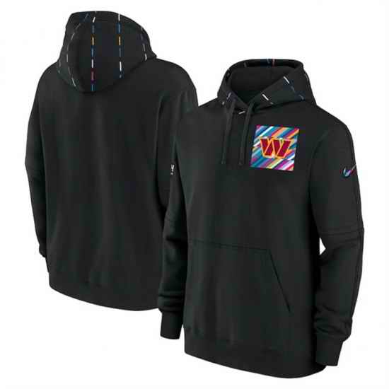 Men Washington Commanders Black 2023 Crucial Catch Club Pullover Hoodie